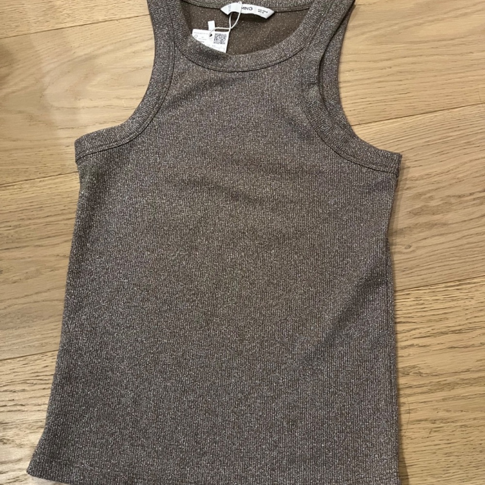 Zara brown/gold sparkly party tank top size M